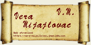 Vera Mijajlovac vizit kartica